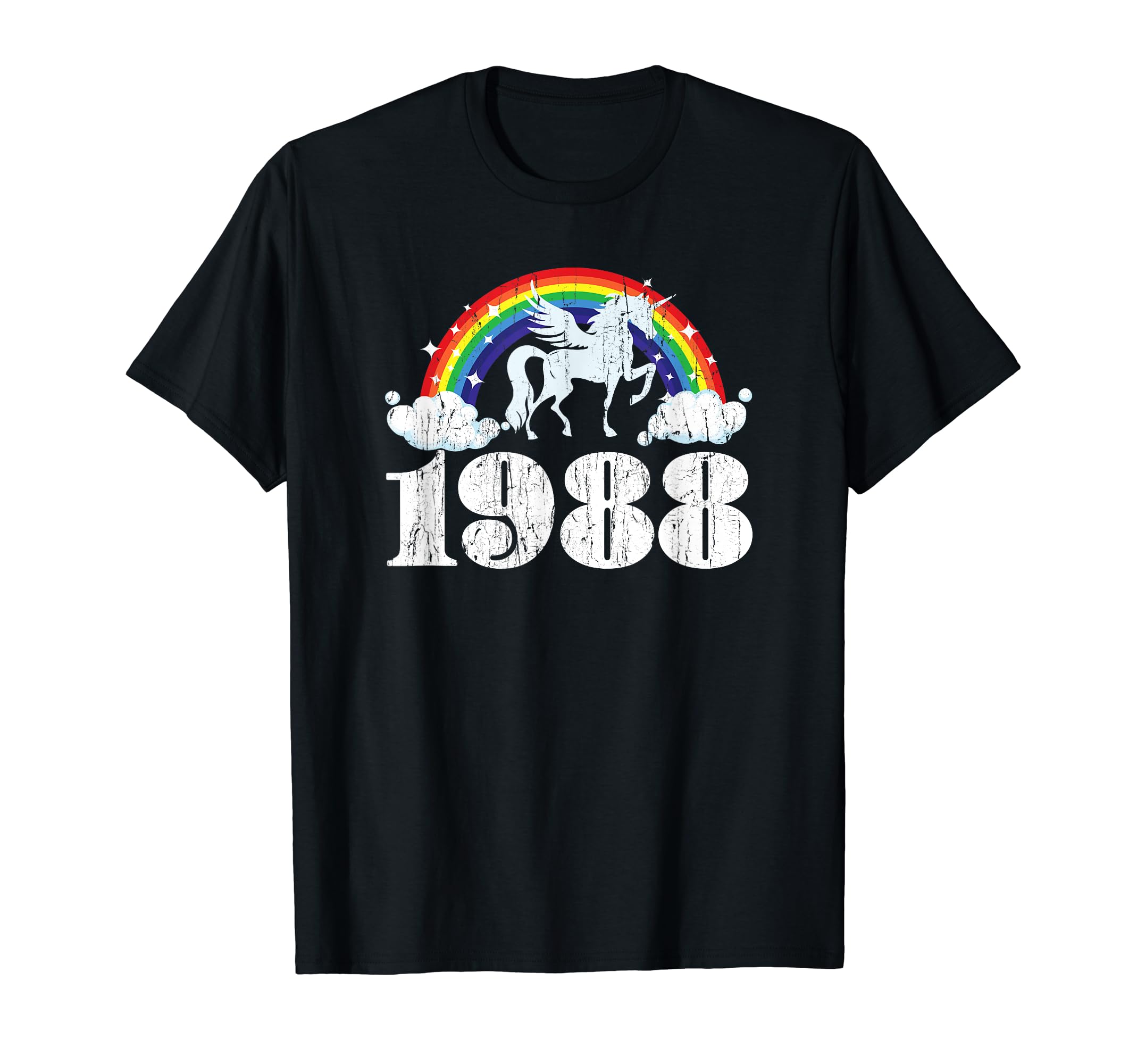 Distressed Unicorn 1988 Birthday T-Shirt - Graphic Print for Adults - T-Shirt, Sweatshirt, Hoodie