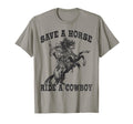 Save Horse Ride Cowboy Funny T-Shirt - Minimalist Print Unisex - T-Shirt, Sweatshirt, Hoodie