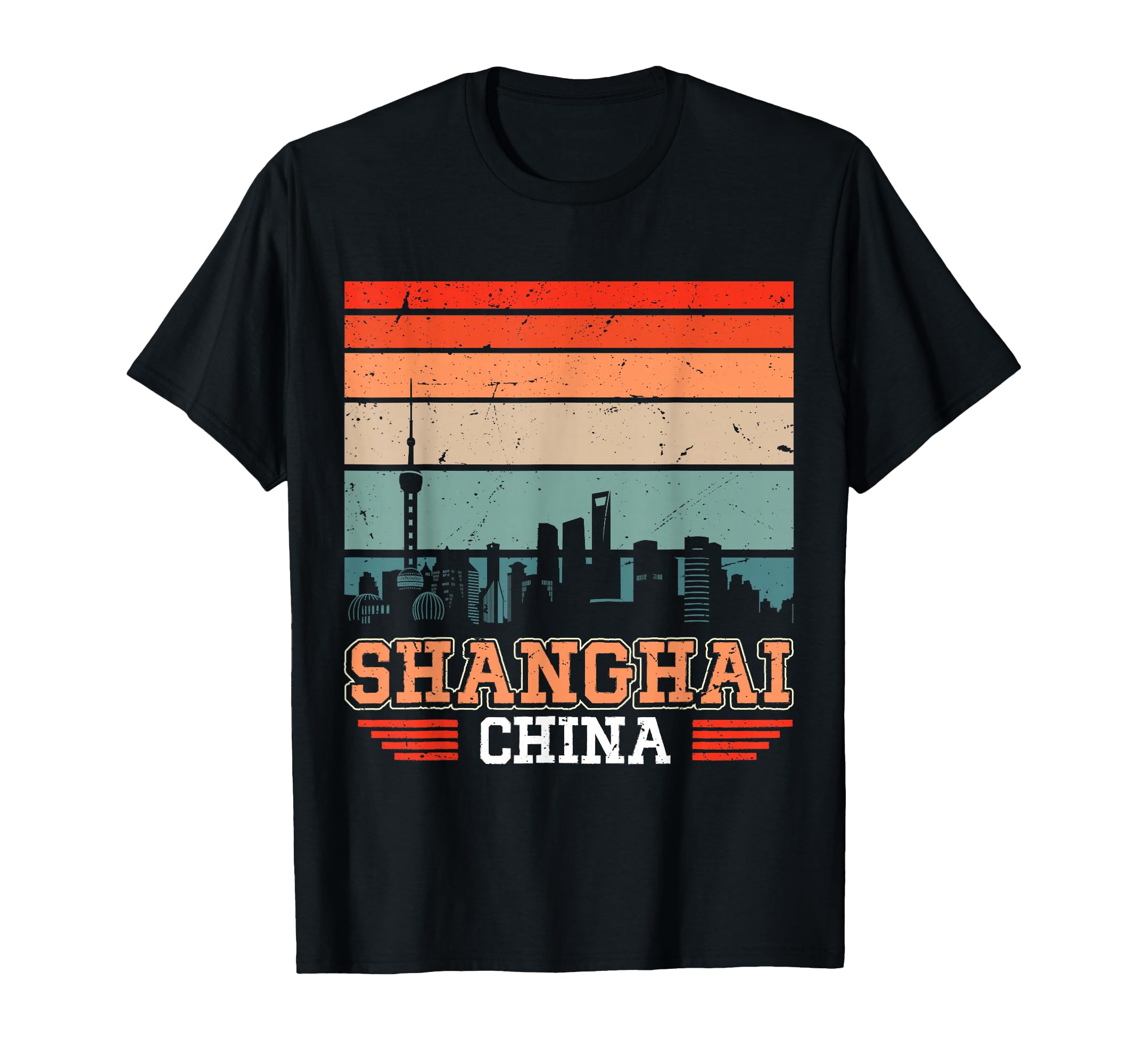 Shanghai China Sunset Skyline Shanghai T-Shirt - Novelty Apparel Men Women - T-Shirt, Sweatshirt, Hoodie