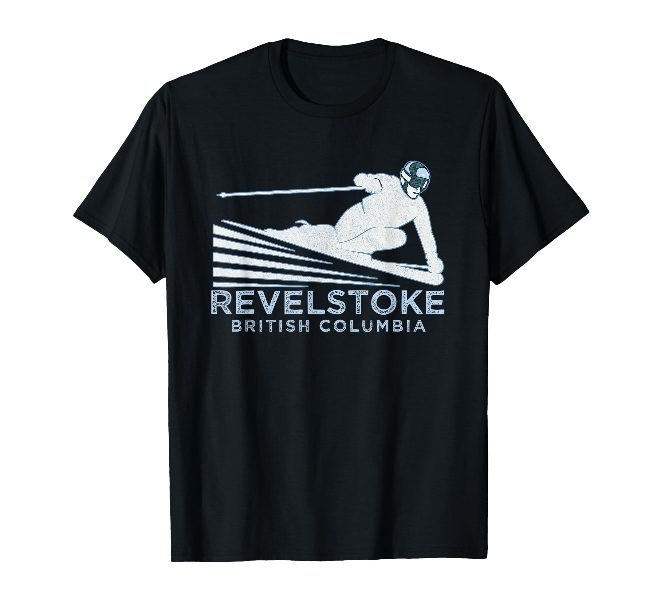 Ski Revelstoke Bc Illustration Snow Ski T-Shirt - Novelty Apparel Unisex - T-Shirt, Sweatshirt, Hoodie