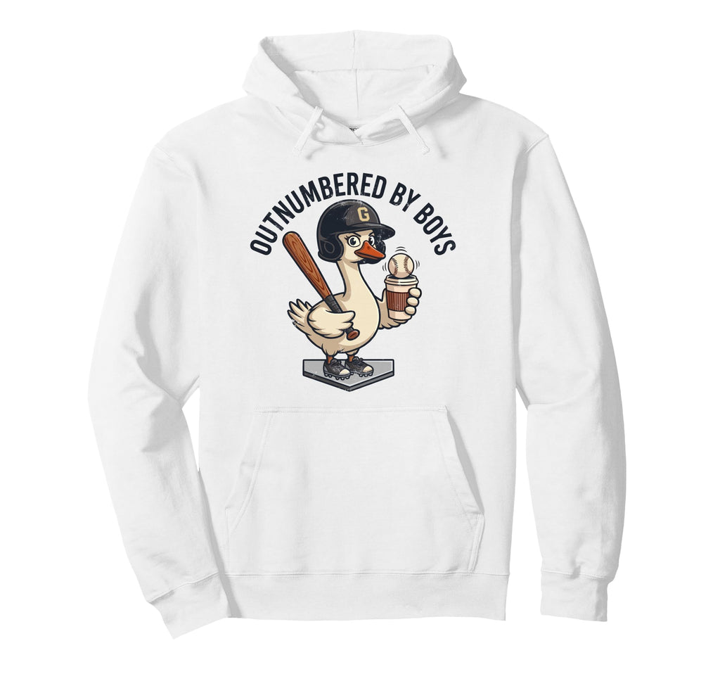 Outnumbered Mom Baseball Mom Goose Hoodie - Novelty Apparel Men Women - T-Shirt, Sweatshirt, Hoodie
