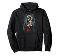 Mary Jesus Distressed 90S Goth Grunge Hoodie - Minimalist Print for Adults - T-Shirt, Sweatshirt, Hoodie