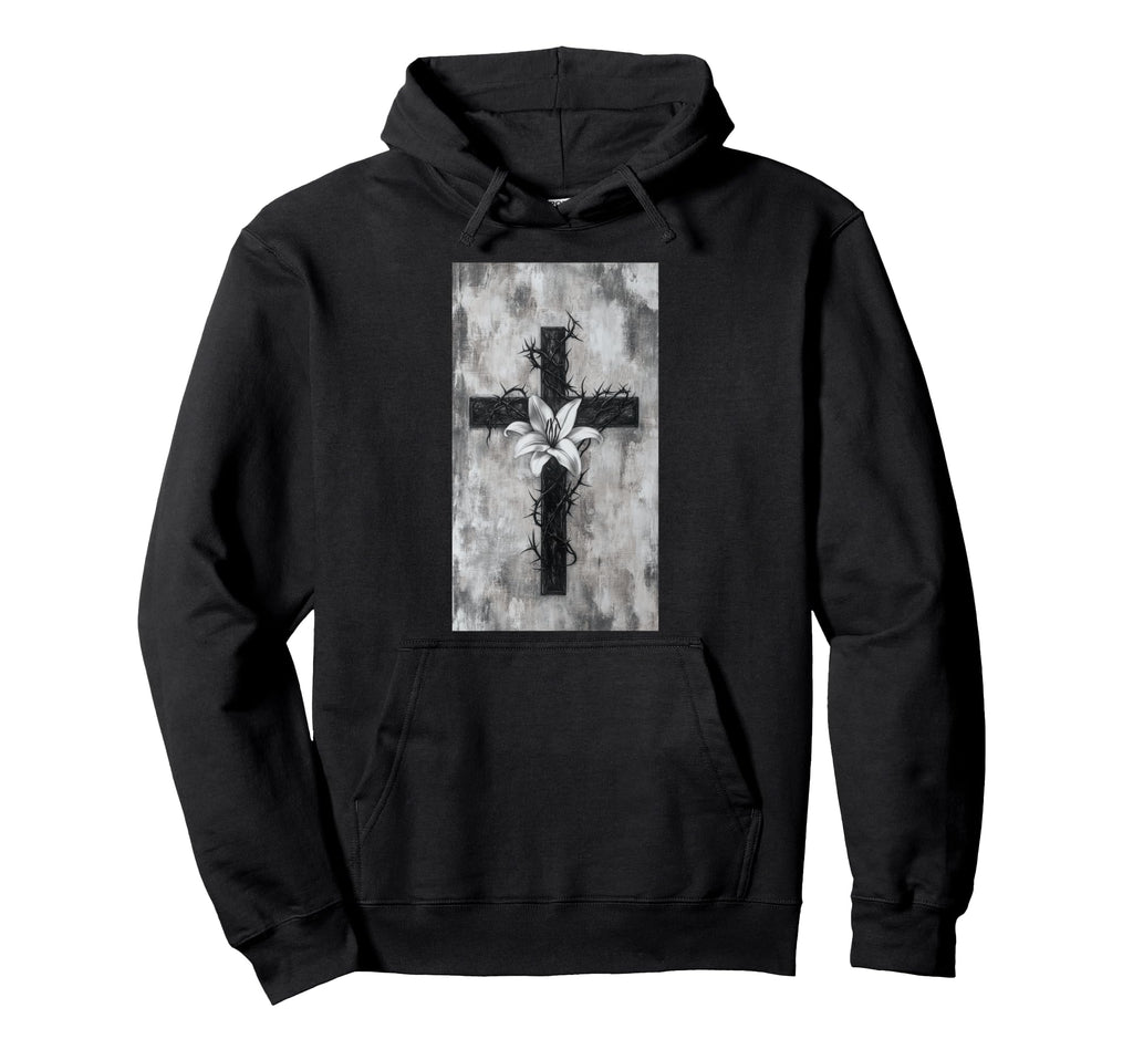 Gothic Cross Grunge Aesthetic Y2K Goth Hoodie - Minimalist Print Unisex - T-Shirt, Sweatshirt, Hoodie