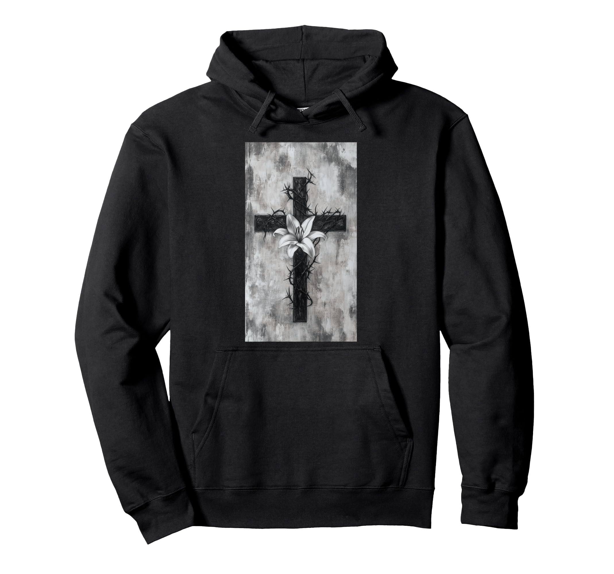 Gothic Cross Grunge Aesthetic Y2K Goth Hoodie - Minimalist Print Unisex - T-Shirt, Sweatshirt, Hoodie