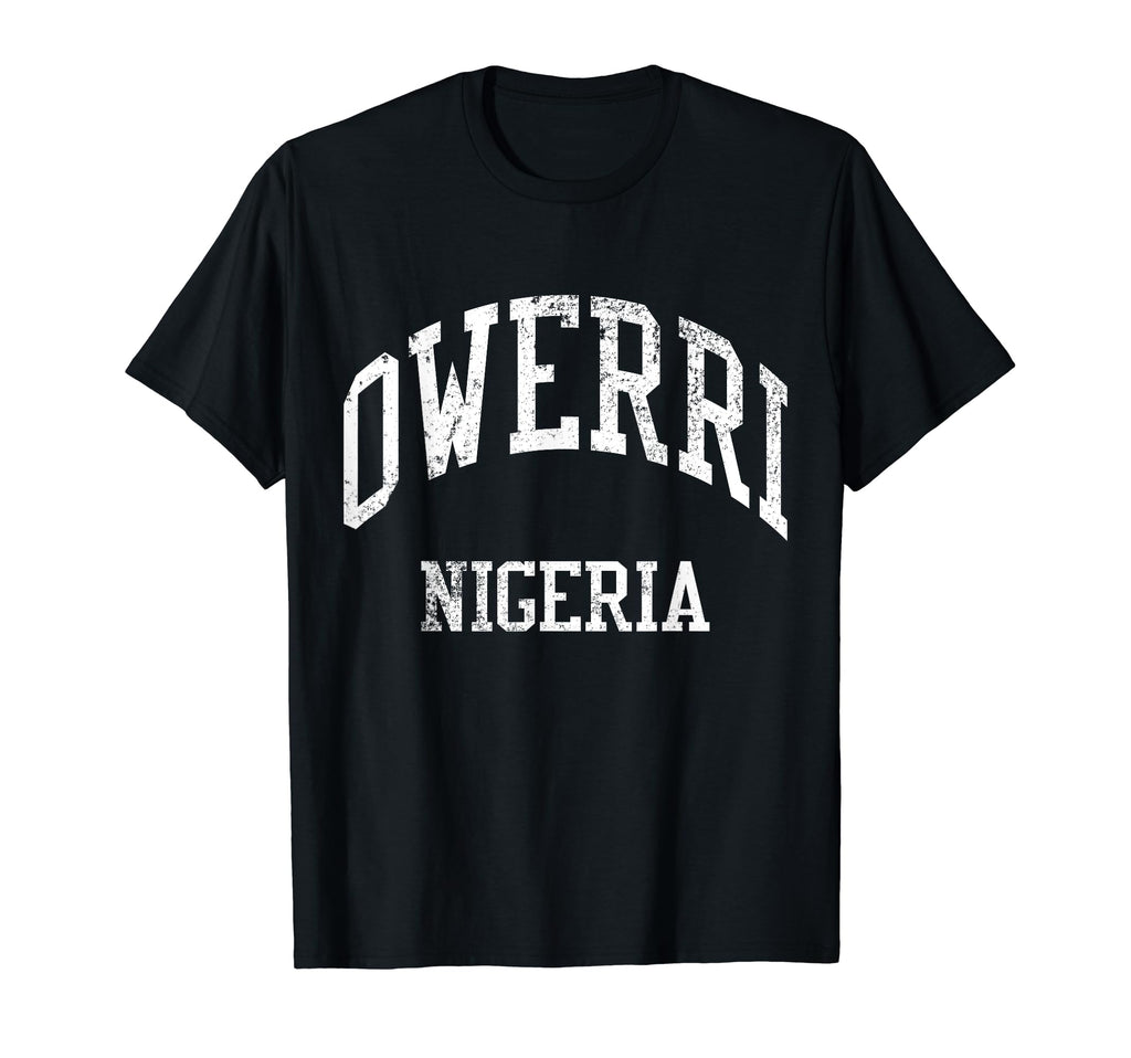 Owerri Nigeria 70S College Sports T-Shirt - Custom Art Print Unisex - T-Shirt, Sweatshirt, Hoodie
