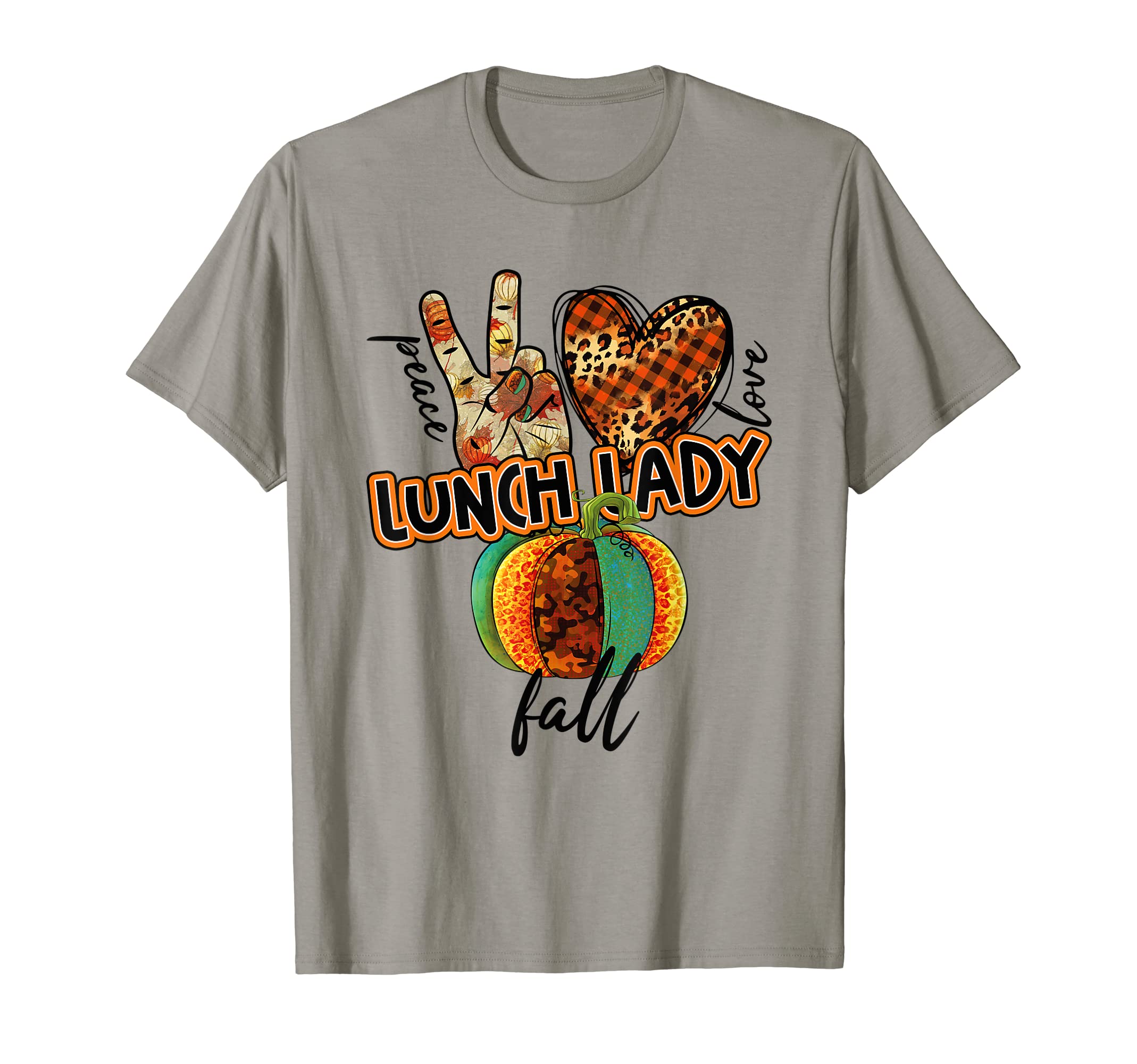 Peace Love Lunch Lady Halloween T-Shirt - Fun Novelty Design for Adults - T-Shirt, Sweatshirt, Hoodie