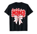 Baseball Mama Coquette Bow Checker T-Shirt - Fun Novelty Design for Adults - T-Shirt, Sweatshirt, Hoodie