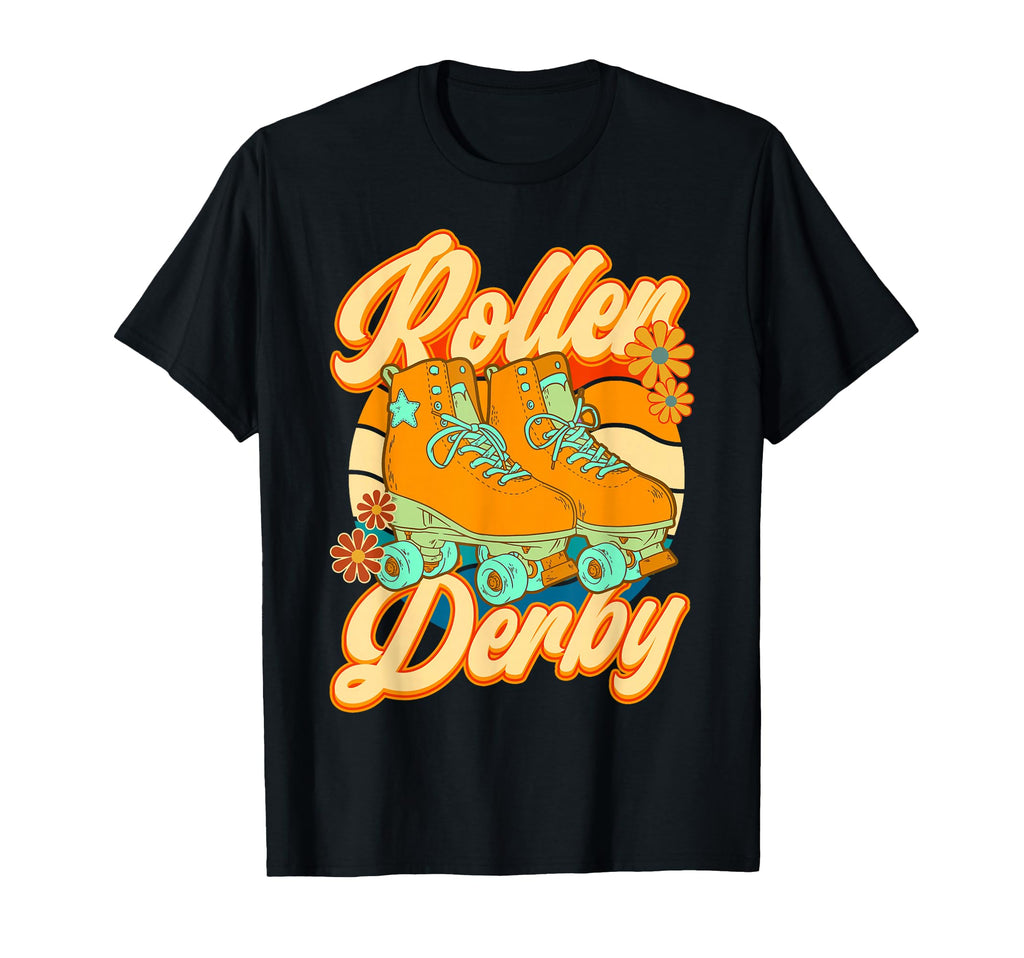 Roller Skating Roller Derby Skate 70S T-Shirt - Minimalist Print Men Women - T-Shirt, Sweatshirt, Hoodie