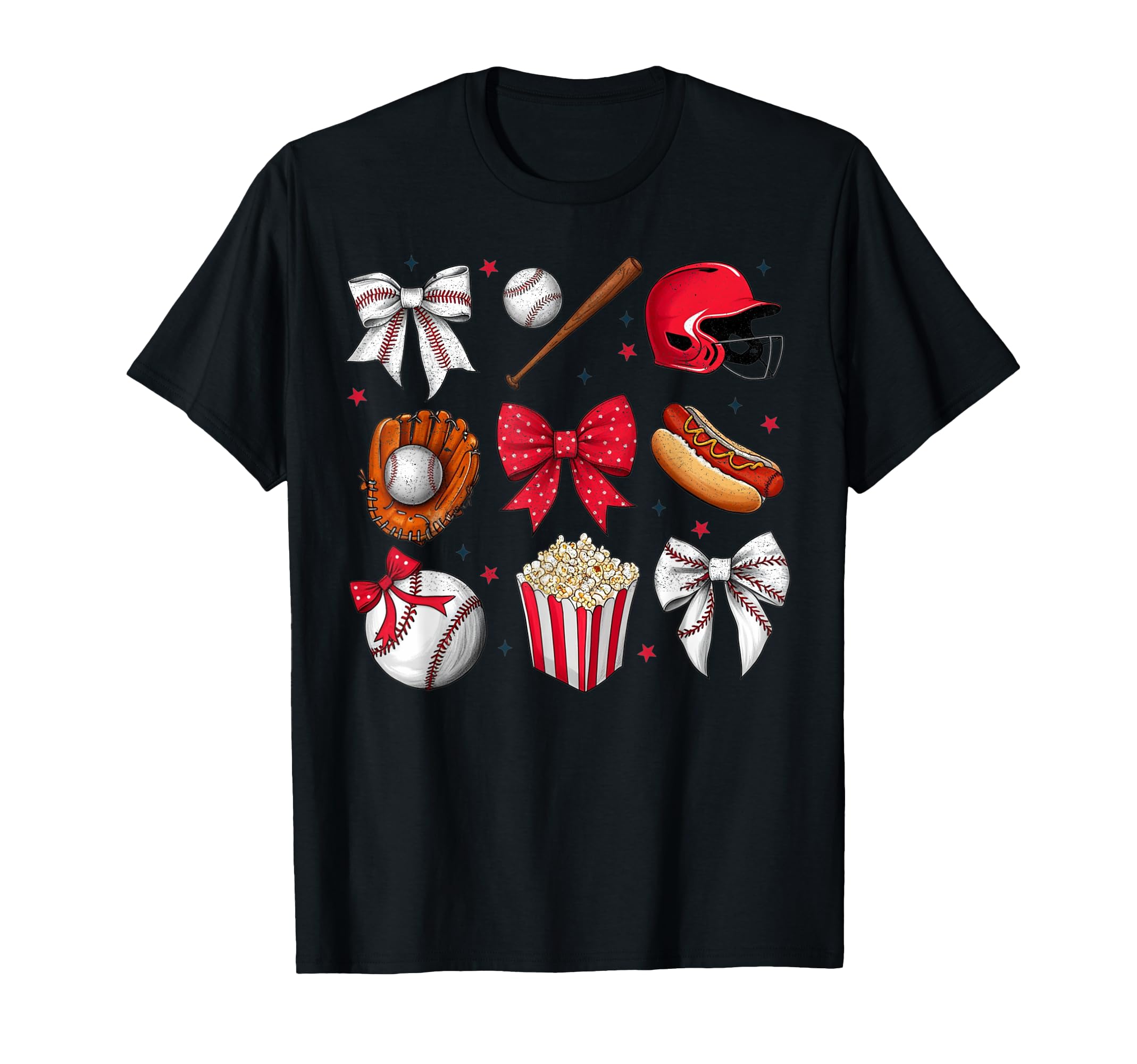 Baseball Coquette Bow Baseball Cheer T-Shirt - Trendy Graphic Men Women - T-Shirt, Sweatshirt, Hoodie