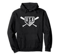 American Baseball And Softball Usa Flag Hoodie - Aesthetic Graphic Unisex - T-Shirt, Sweatshirt, Hoodie