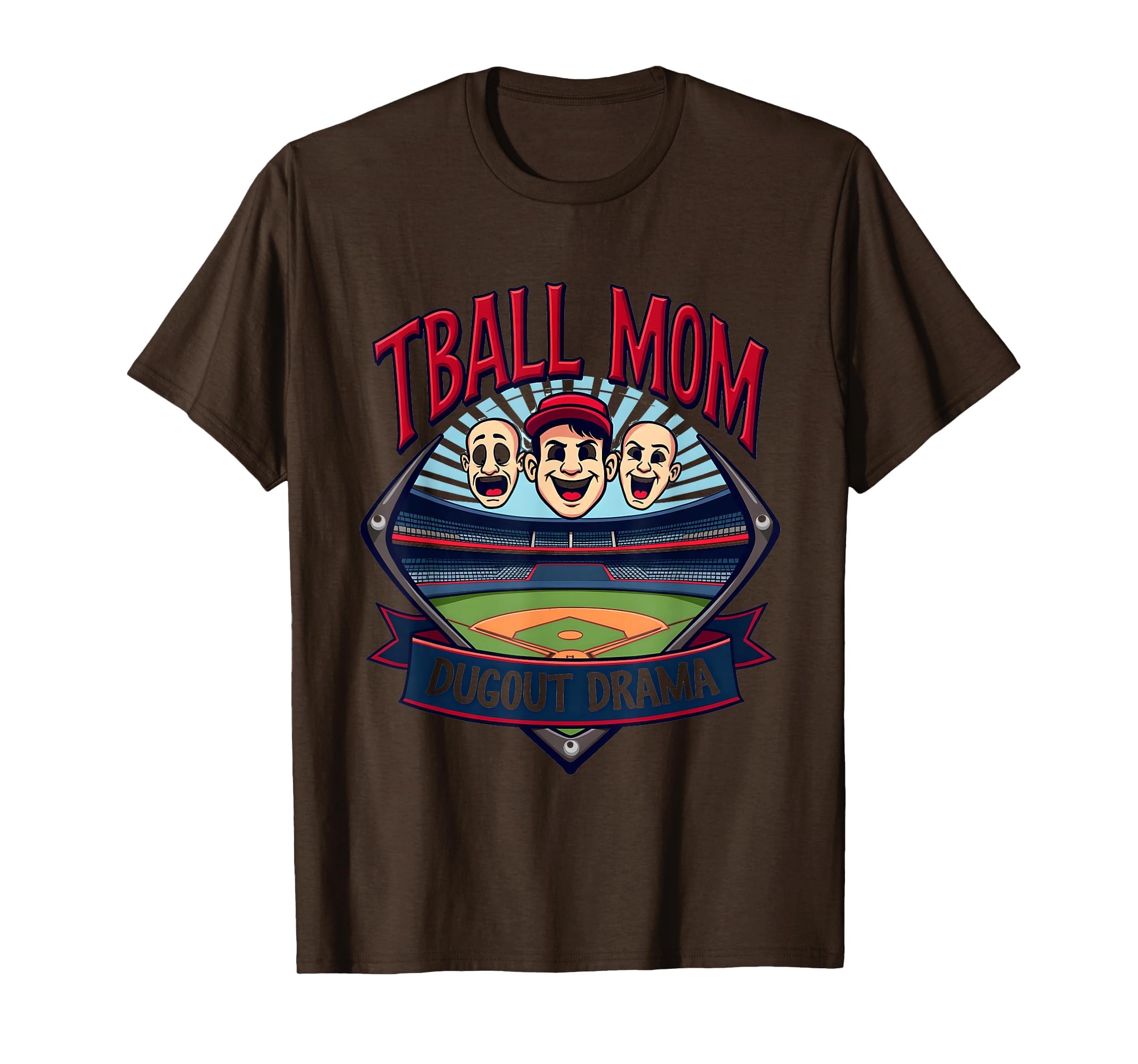 Tball Mom Dugout Drama Baseball Parent T-Shirt - Aesthetic Graphic Unisex - T-Shirt, Sweatshirt, Hoodie