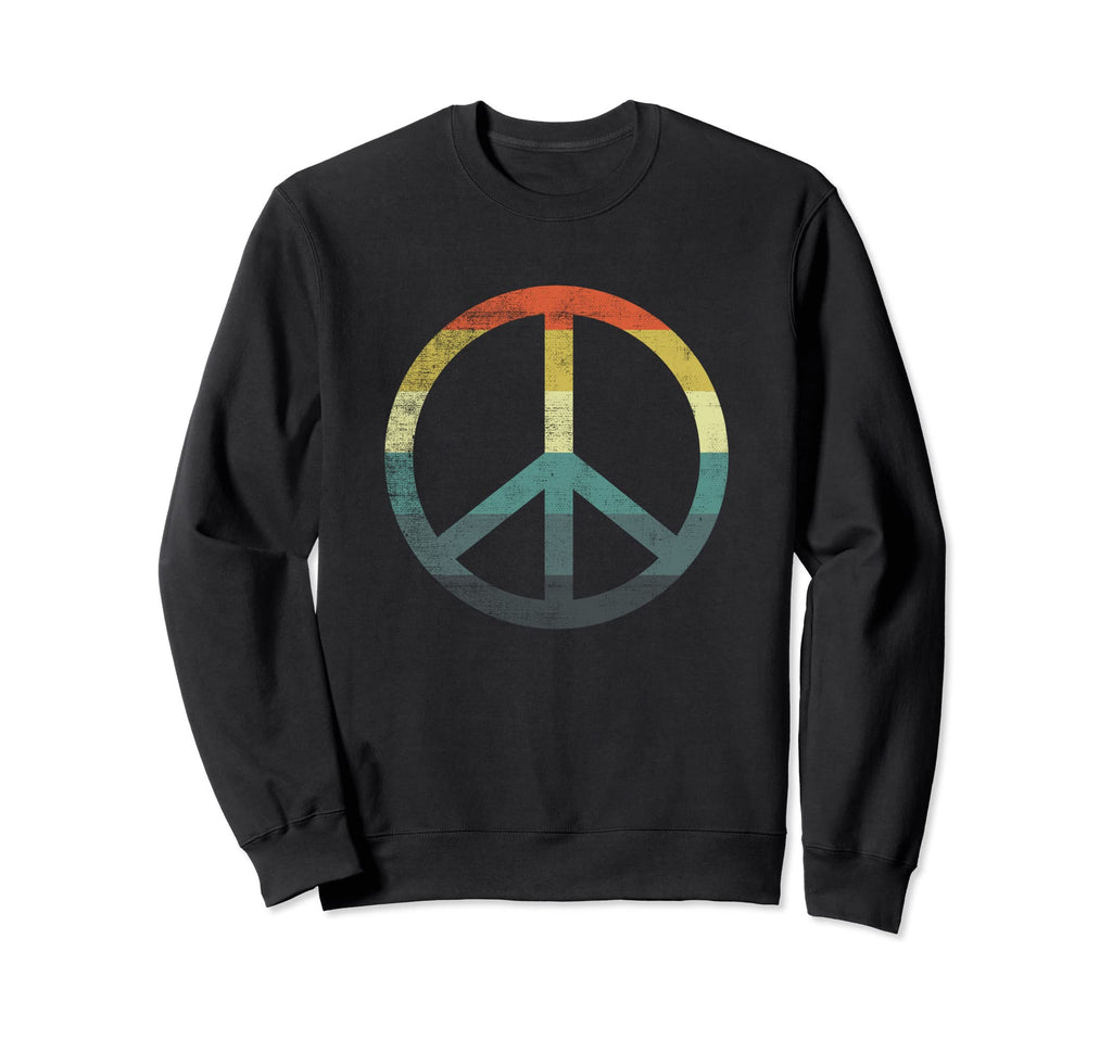 Distressed Peace Sign Sweatshirt - Unique Graphic Unisex - T-Shirt, Sweatshirt, Hoodie