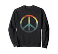Distressed Peace Sign Sweatshirt - Unique Graphic Unisex - T-Shirt, Sweatshirt, Hoodie