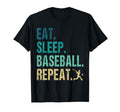 Eat Sleep Baseball Repeat Baseball T-Shirt - Aesthetic Graphic Unisex - T-Shirt, Sweatshirt, Hoodie