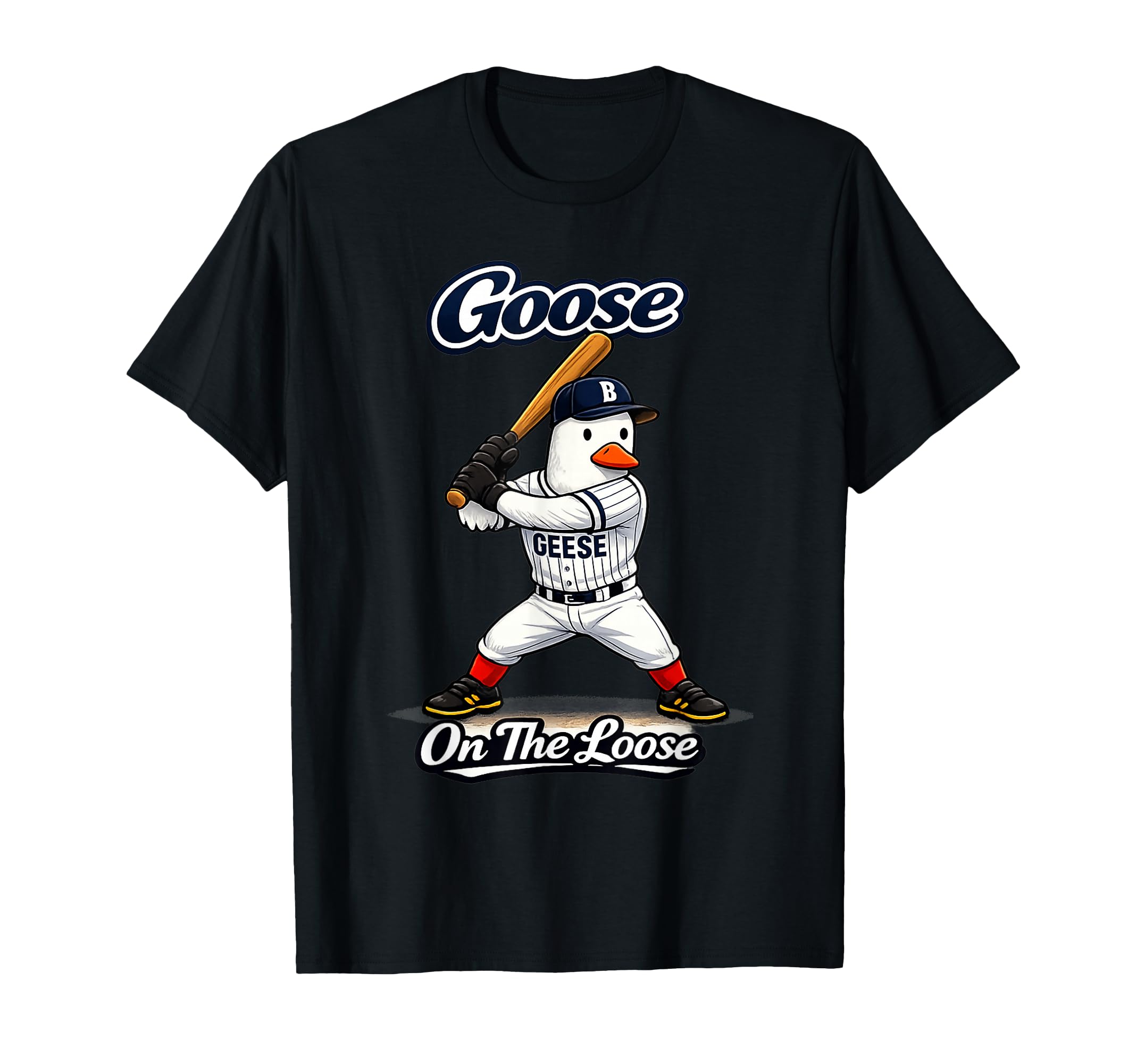 Funny Goose Baseball Player Loose T-Shirt - Trendy Graphic Men Women - T-Shirt, Sweatshirt, Hoodie