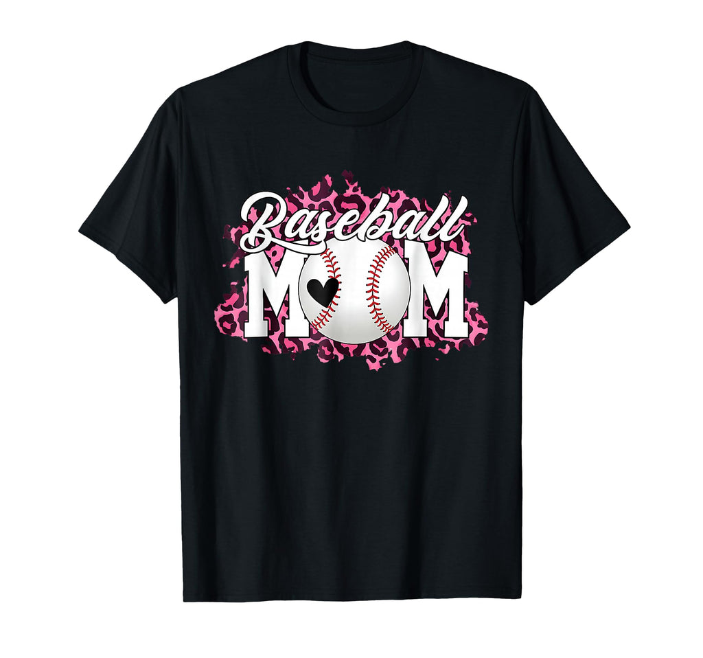 Baseball Mom Leopard Mama Game Day T-Shirt - Aesthetic Graphic Unisex - T-Shirt, Sweatshirt, Hoodie