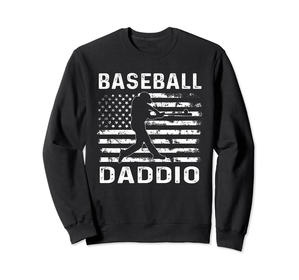 Baseball Daddio Dad Usa Flag 4Th Sweatshirt - Streetwear Style for Adults - T-Shirt, Sweatshirt, Hoodie