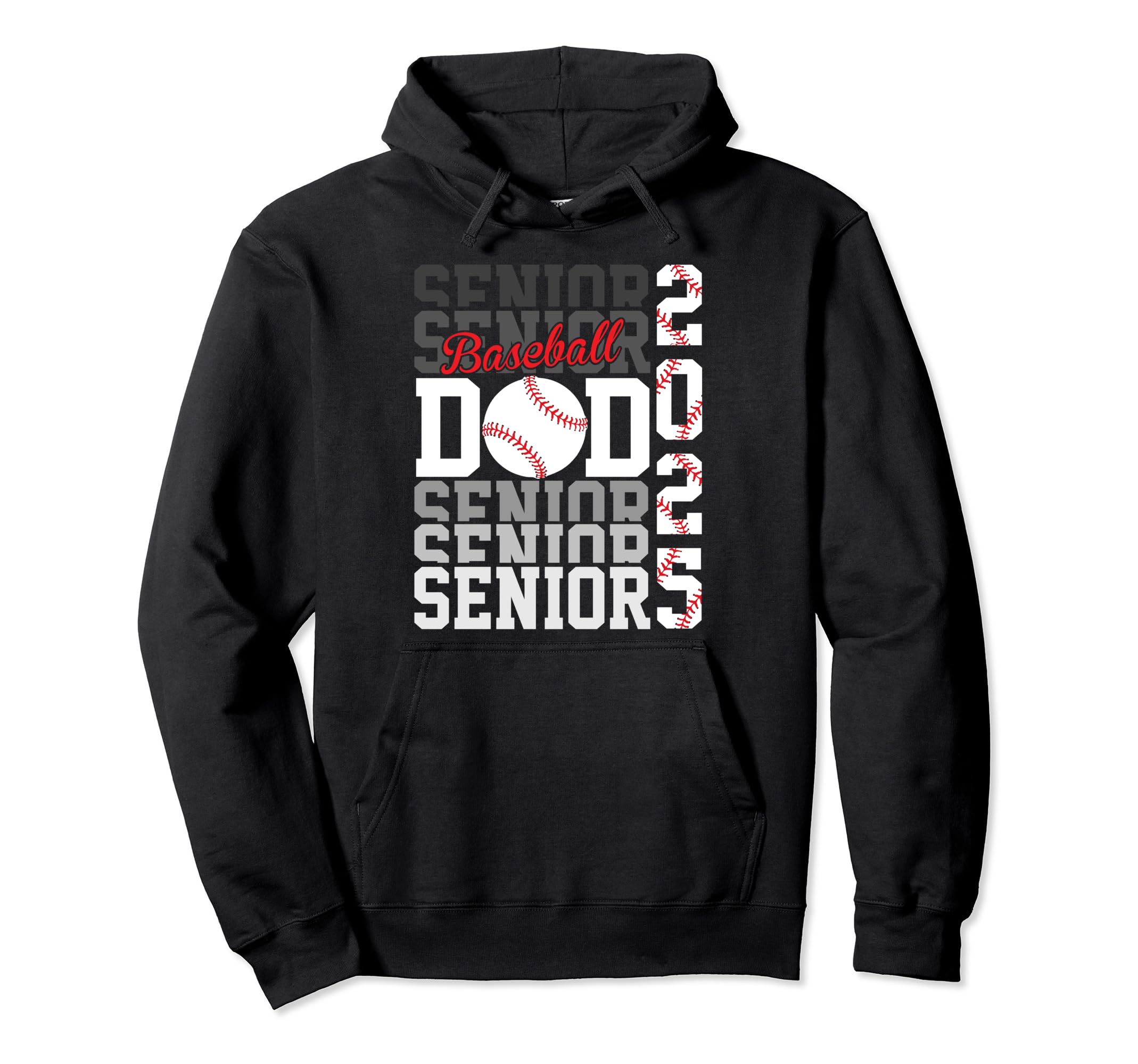 Baseball Senior Dad Class 2025 Hoodie - Streetwear Style for Adults - T-Shirt, Sweatshirt, Hoodie