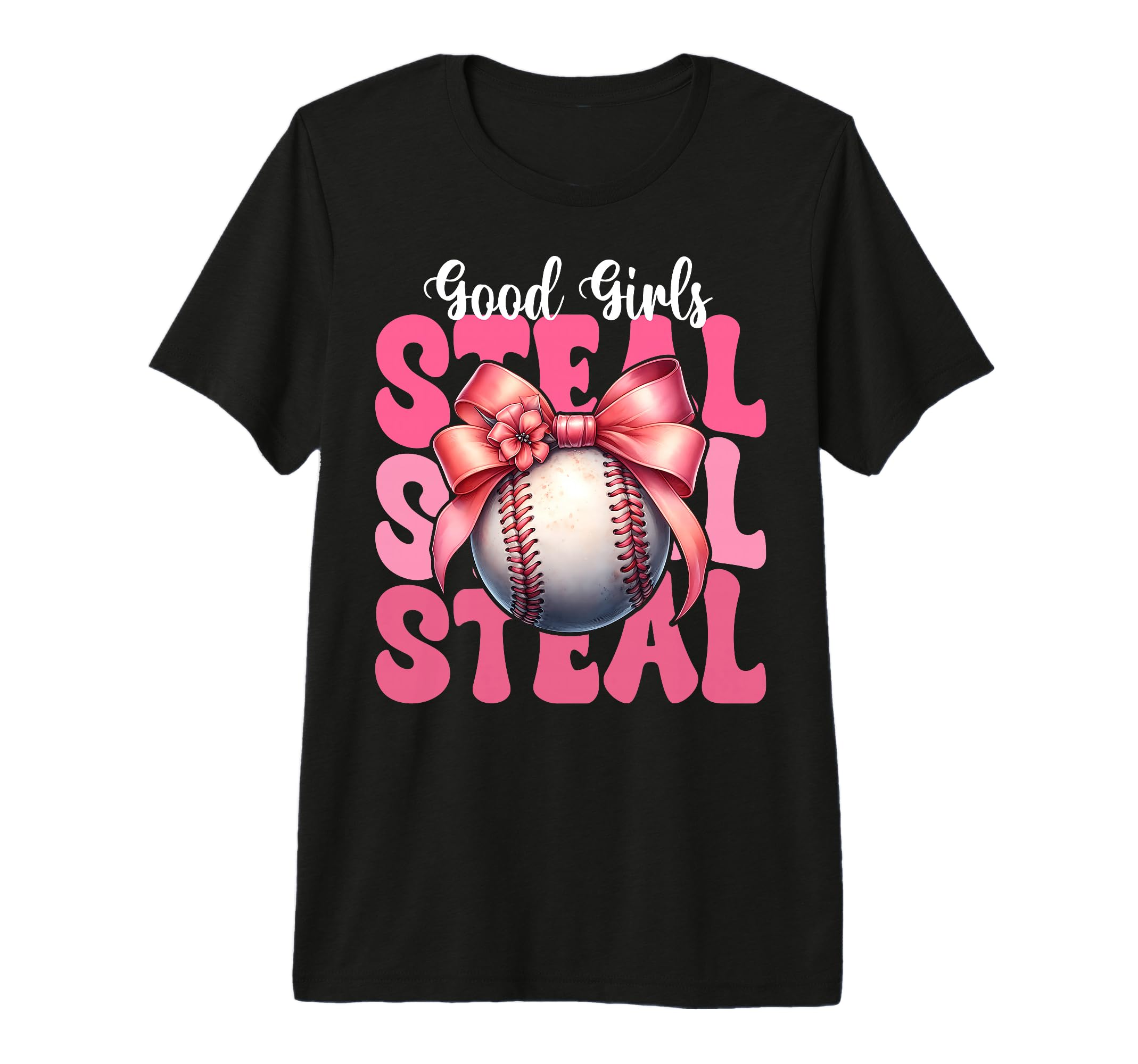 Baseball Mom Mothers Day Coquette Bow Good T-Shirt - Graphic Print Unisex - T-Shirt, Sweatshirt, Hoodie