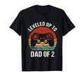 Leveled Up To Dad 2 Gamer Dad Fathers T-Shirt - Custom Art Print Men Women - T-Shirt, Sweatshirt, Hoodie