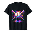 Neon Baseball Drip Color Splash Game Day T-Shirt - Minimalist Print Unisex - T-Shirt, Sweatshirt, Hoodie