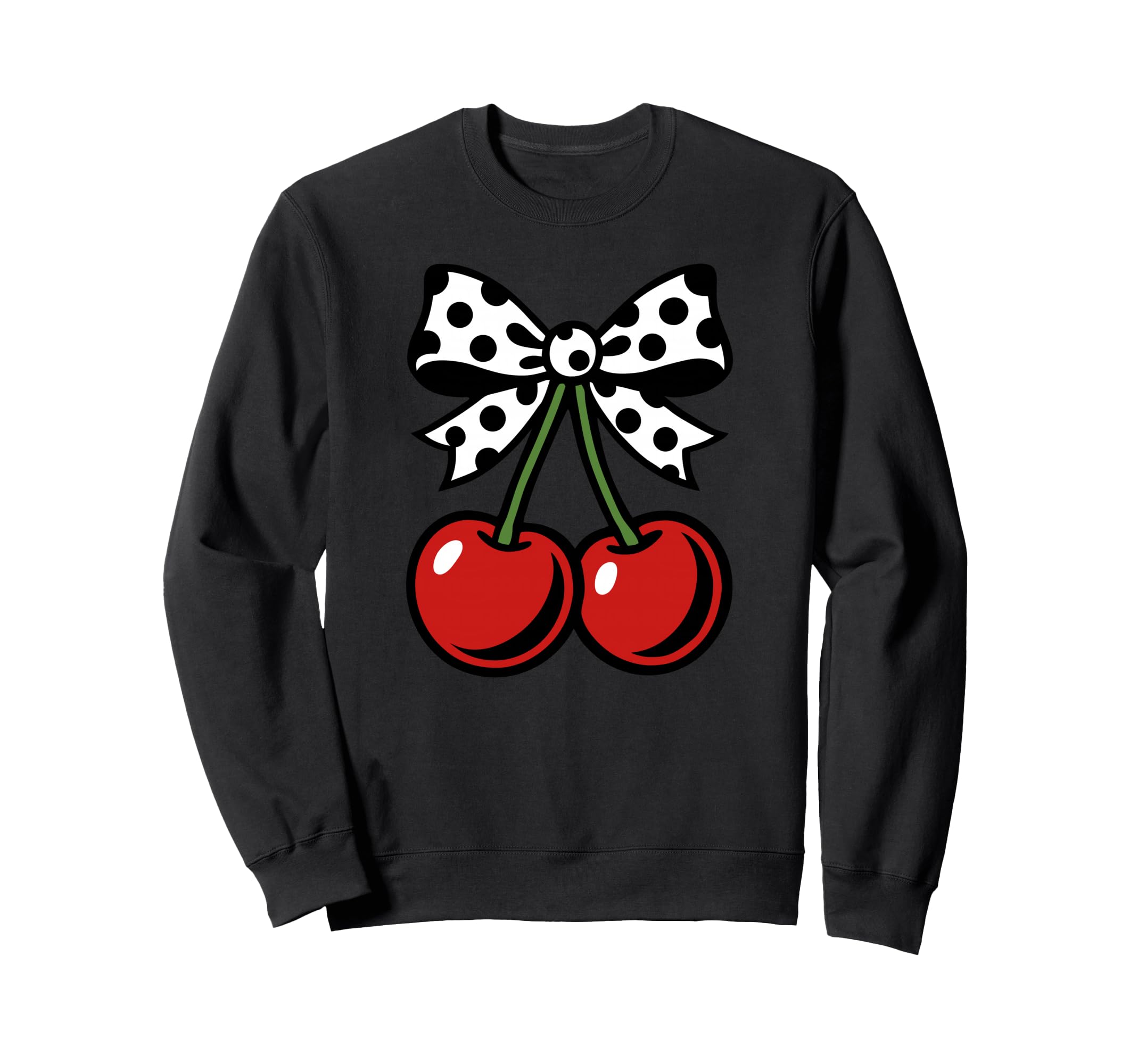 Cherry Polka Dot Bow Y2K Coquette Hoodie - Streetwear Style Unisex - T-Shirt, Sweatshirt, Hoodie