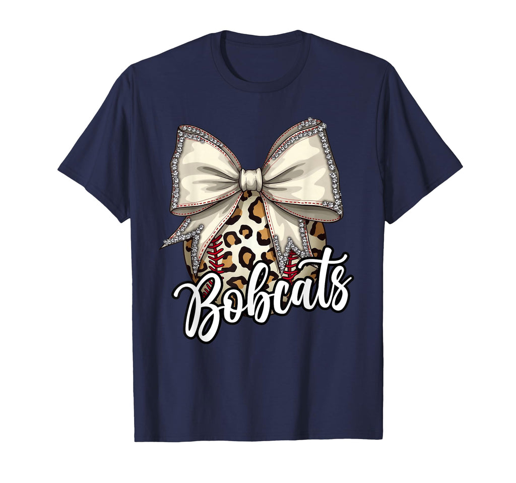 Bobcats Baseball Mom Leopard T-Shirt - Casual Everyday Wear for Adults - T-Shirt, Sweatshirt, Hoodie