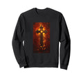 Gothic Cross Grunge Aesthetic Y2K Sweatshirt - Minimalist Print for Adults - T-Shirt, Sweatshirt, Hoodie