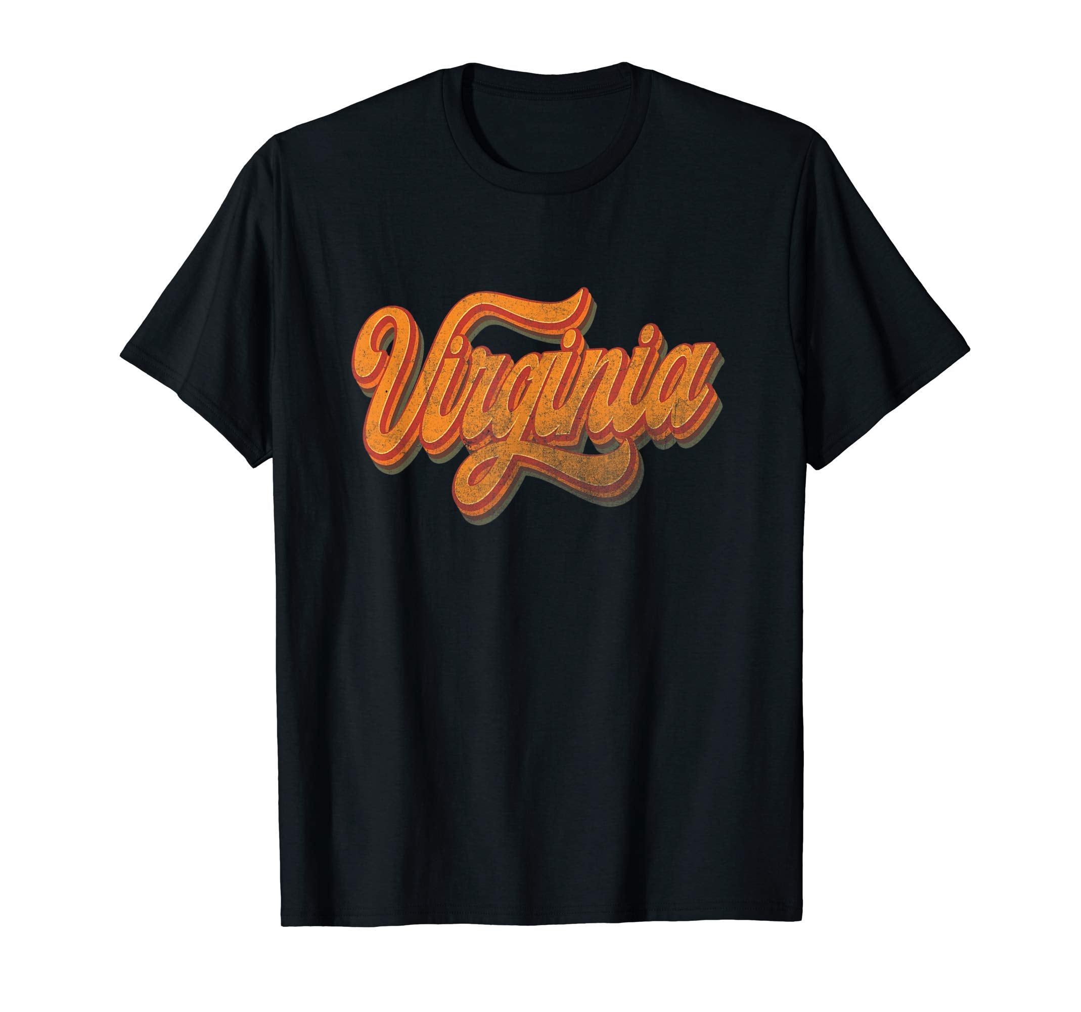 Virginia Us State Map Stripes 1970 T-Shirt - Unique Graphic Men Women - T-Shirt, Sweatshirt, Hoodie