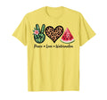 Peace Love Watermelon Summer Fruit T-Shirt - Minimalist Print for Adults - T-Shirt, Sweatshirt, Hoodie
