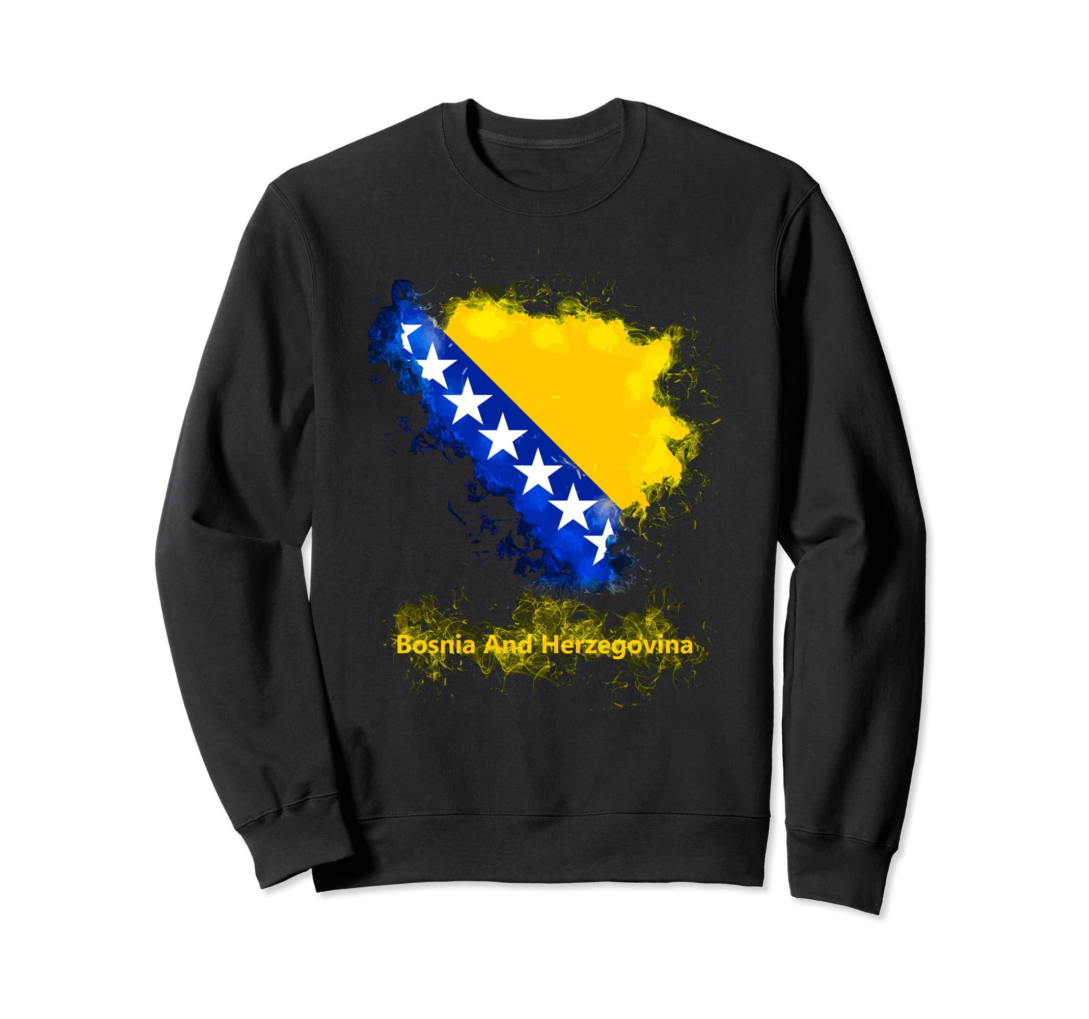 Bosnia Flag Distressed Herzegovina Sweatshirt - Novelty Apparel Men Women - T-Shirt, Sweatshirt, Hoodie