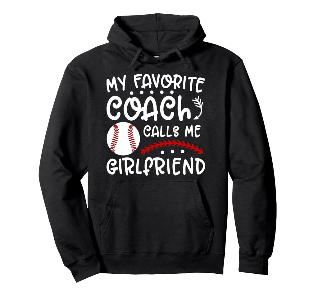 Proud Baseball Coach Girlfriend Hoodie - Aesthetic Graphic for Adults - T-Shirt, Sweatshirt, Hoodie