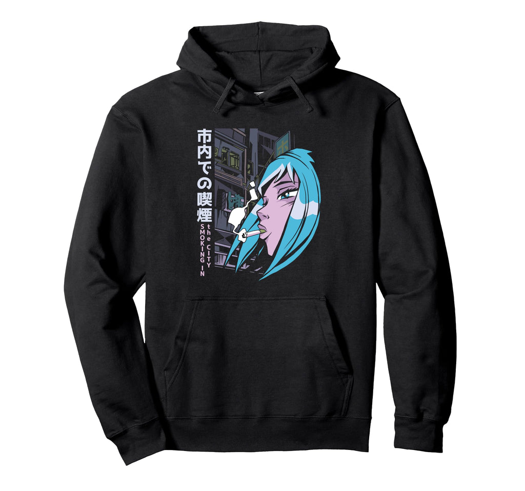 Vaporwave Aesthetic Otaku Anime Sad Hoodie - Trendy Graphic for Adults - T-Shirt, Sweatshirt, Hoodie