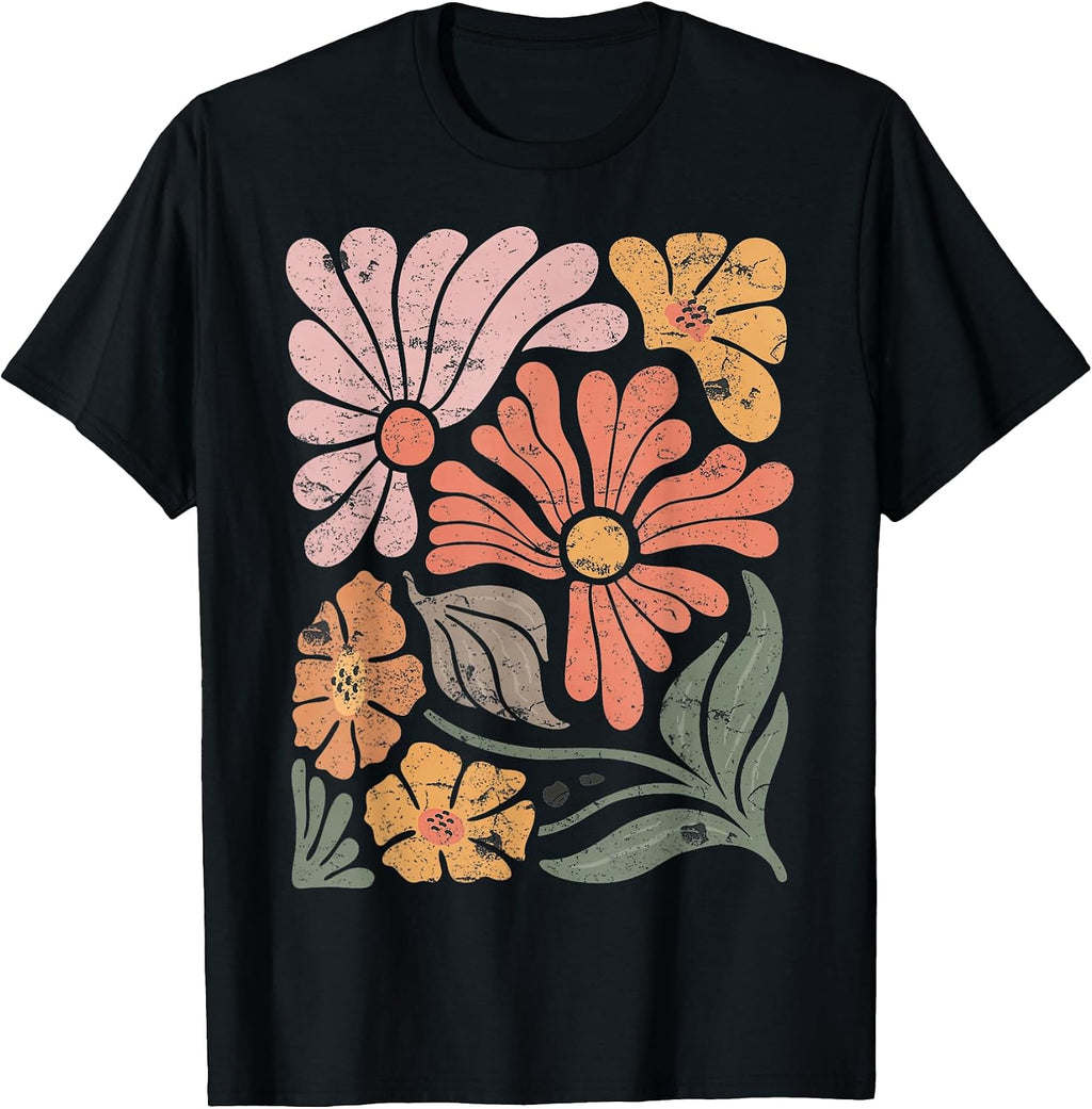 BohoBloom Vintage Vibe Boho Art Floral Apparel - Adult & Kids T-Shirts, Sweatshirts & Hoodies apparel design preview 1