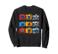 Collection Cameras Various Bold Colors Sweatshirt - Novelty Apparel Unisex - T-Shirt, Sweatshirt, Hoodie