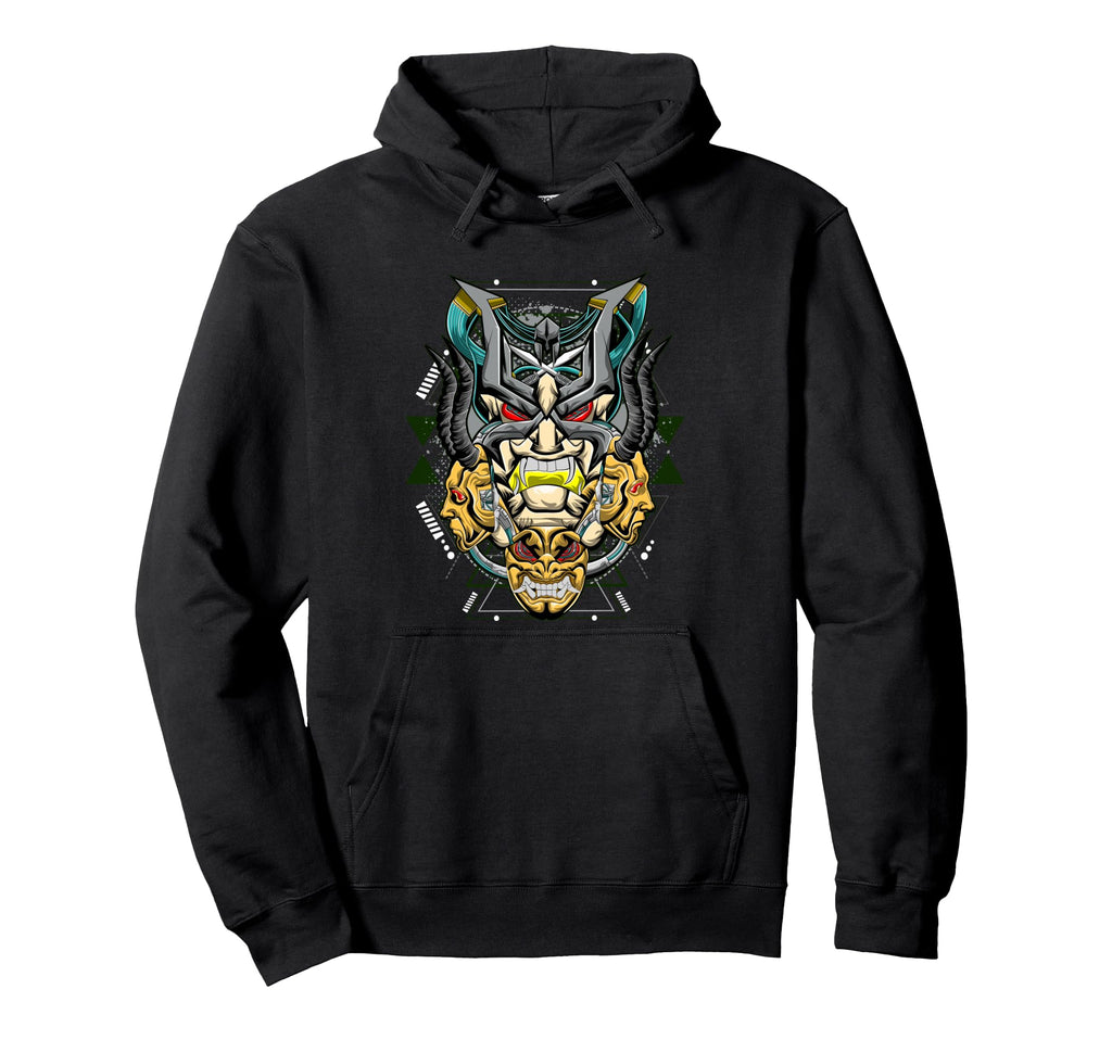 Mecha Viking Aesthetic Edgy Streetwear Hoodie - Graphic Print for Adults - T-Shirt, Sweatshirt, Hoodie