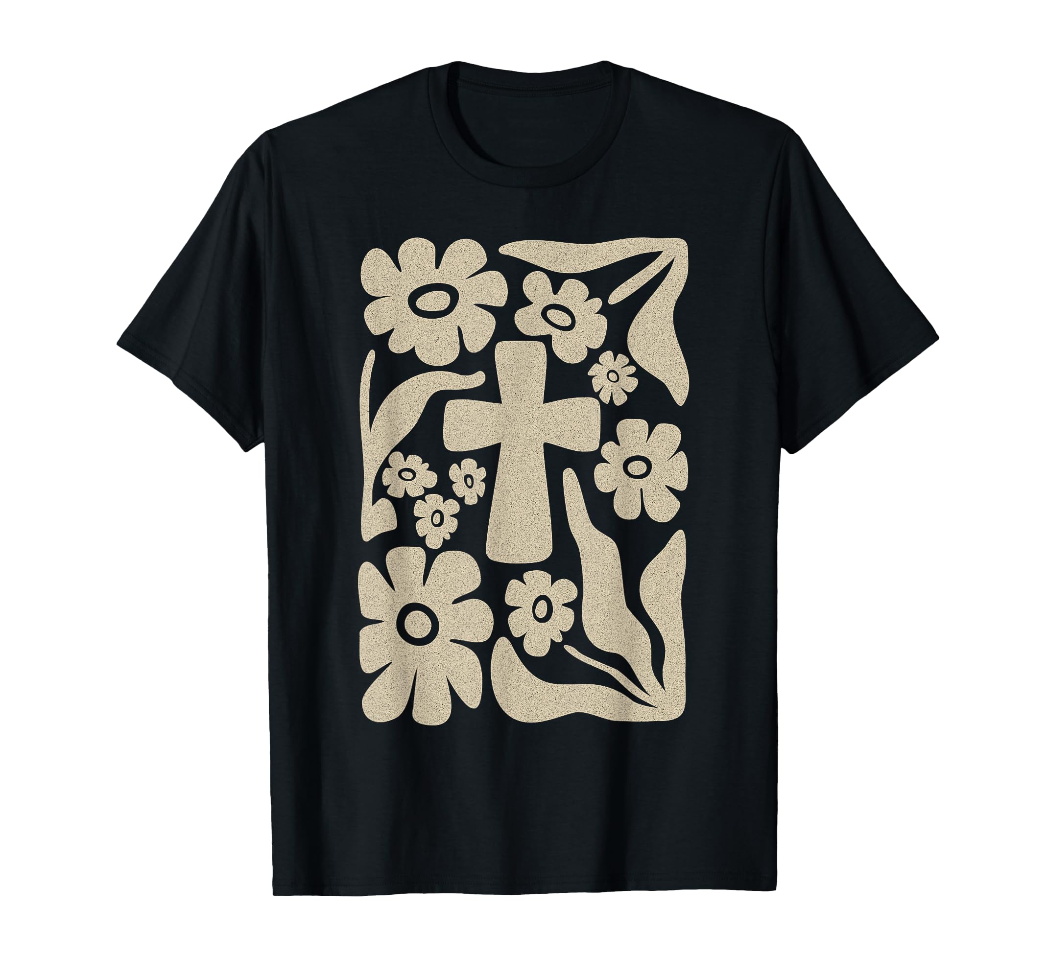 Boho Floral Cross Christian Faith T-Shirt - Custom Art Print Men Women - T-Shirt, Sweatshirt, Hoodie
