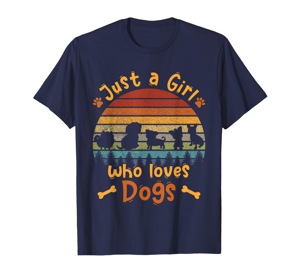 Just Who Loves Dogs Sunset Silhouette T-Shirt - Custom Art Print Unisex - T-Shirt, Sweatshirt, Hoodie
