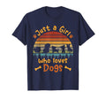 Just Who Loves Dogs Sunset Silhouette T-Shirt - Custom Art Print Unisex - T-Shirt, Sweatshirt, Hoodie