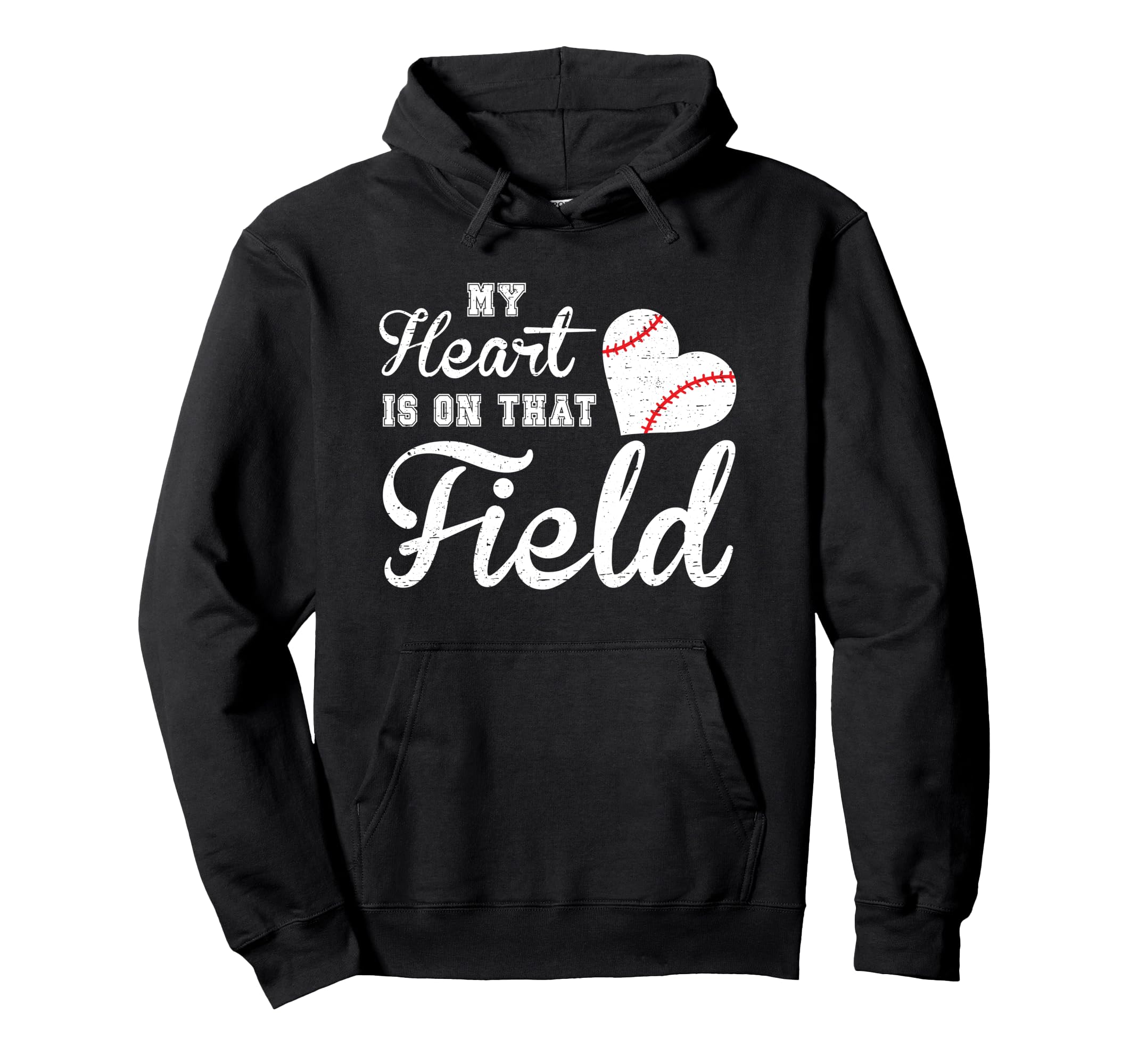 My Heart Is That Field Baseball Hoodie - Streetwear Style Men Women - T-Shirt, Sweatshirt, Hoodie