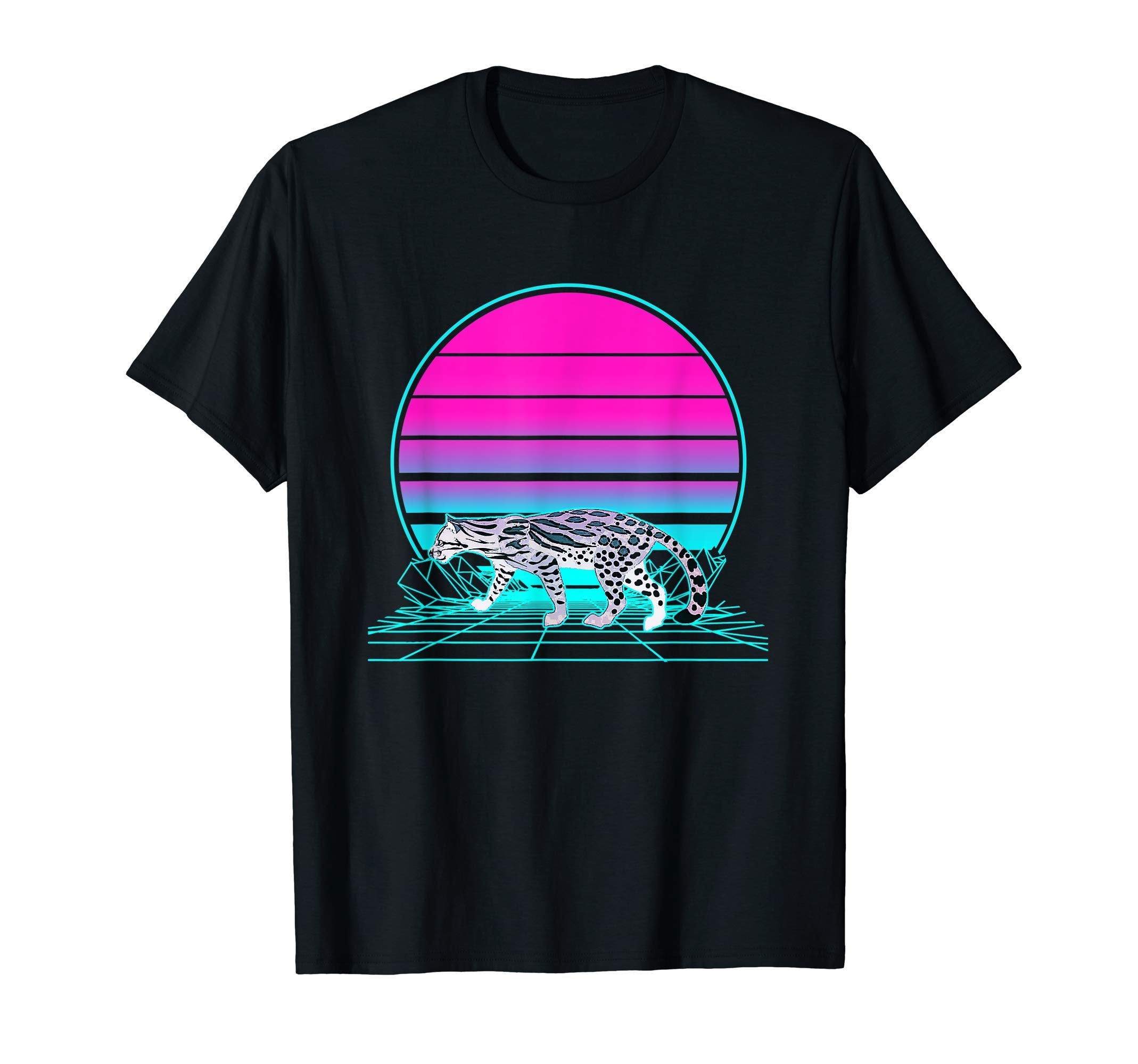 Sunset Ocelot T-Shirt - Trendy Graphic for Adults - T-Shirt, Sweatshirt, Hoodie