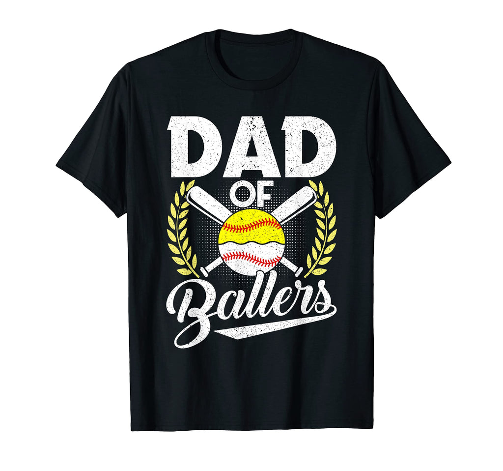 Dad Ballers Baseball Lover Dad Gift T-Shirt - Minimalist Print Unisex - T-Shirt, Sweatshirt, Hoodie