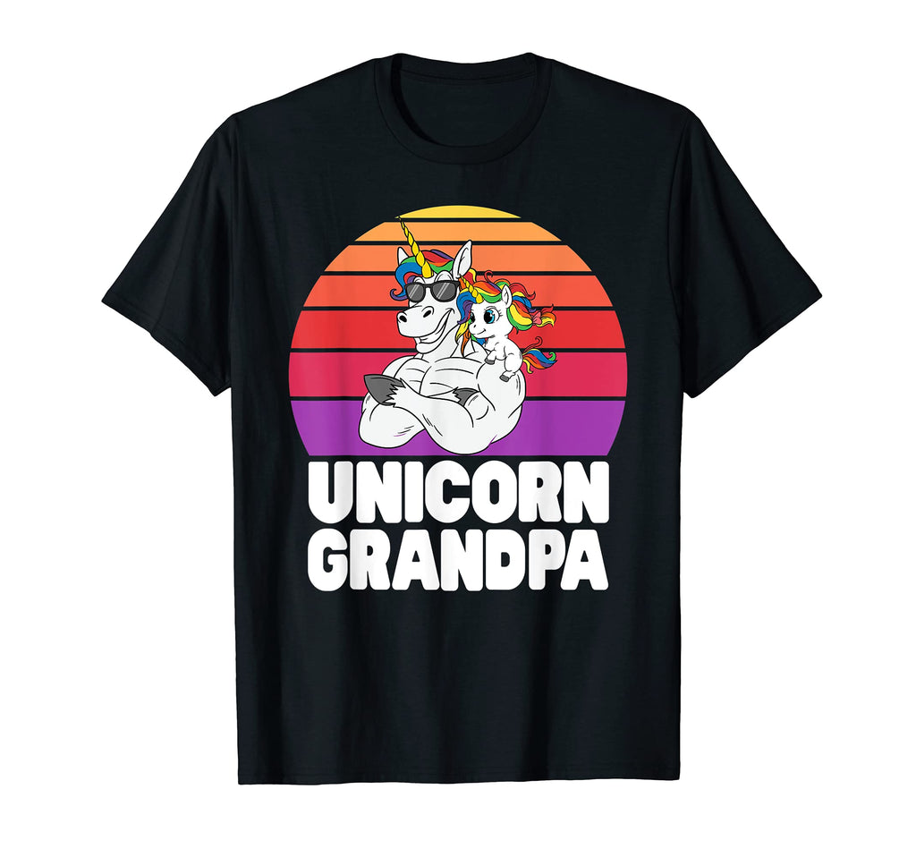 Unicorn Grandpa Bodybuilder T-Shirt - Minimalist Print Men Women - T-Shirt, Sweatshirt, Hoodie