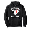 Busy Raising Ballers Soccer Baseball Hoodie - Graphic Print for Adults - T-Shirt, Sweatshirt, Hoodie