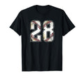 Baseball Number 28 Varsity Number T-Shirt - Streetwear Style Unisex - T-Shirt, Sweatshirt, Hoodie