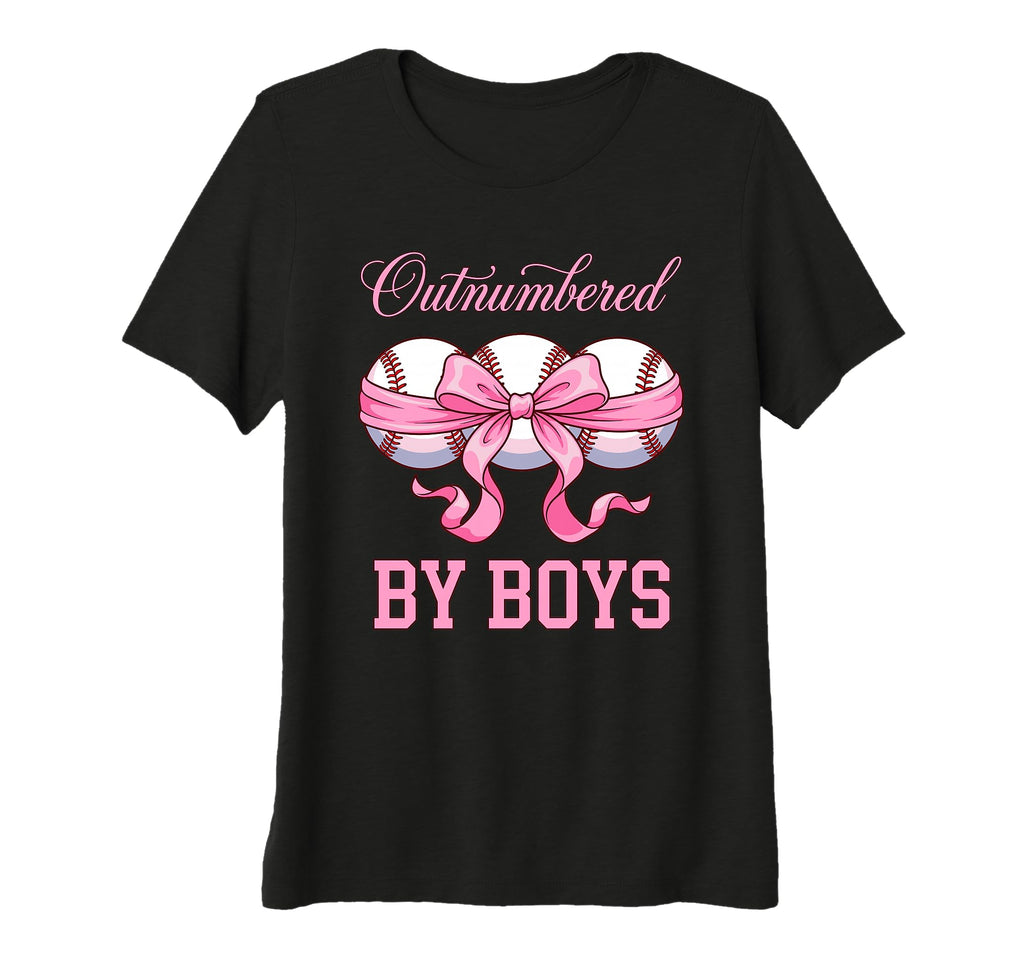 Womens Outnumbered Baseball Softball Fan T-Shirt - Unique Graphic Unisex - T-Shirt, Sweatshirt, Hoodie