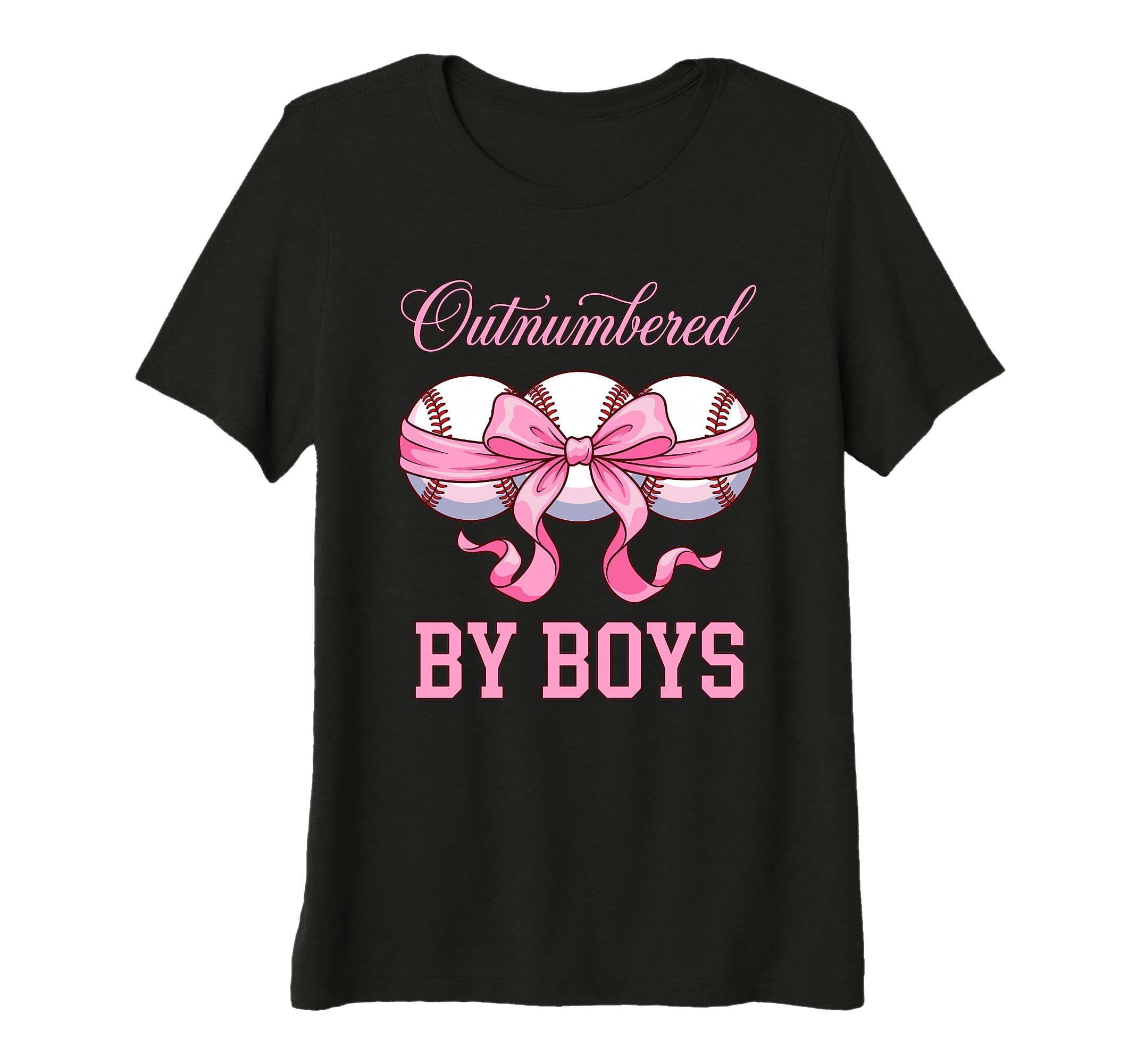 Womens Outnumbered Baseball Softball Fan T-Shirt - Unique Graphic Unisex - T-Shirt, Sweatshirt, Hoodie