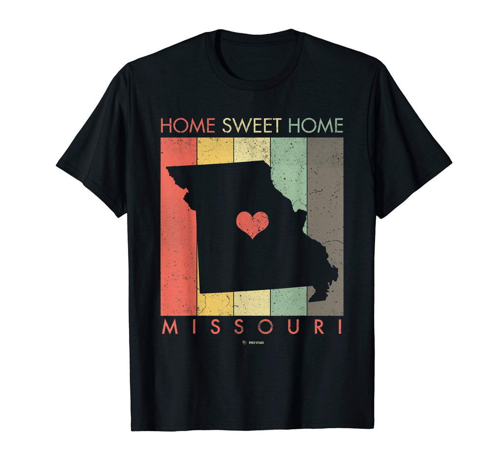 Missouri Home Sweet Home Distressed T-Shirt - Aesthetic Graphic Unisex - T-Shirt, Sweatshirt, Hoodie