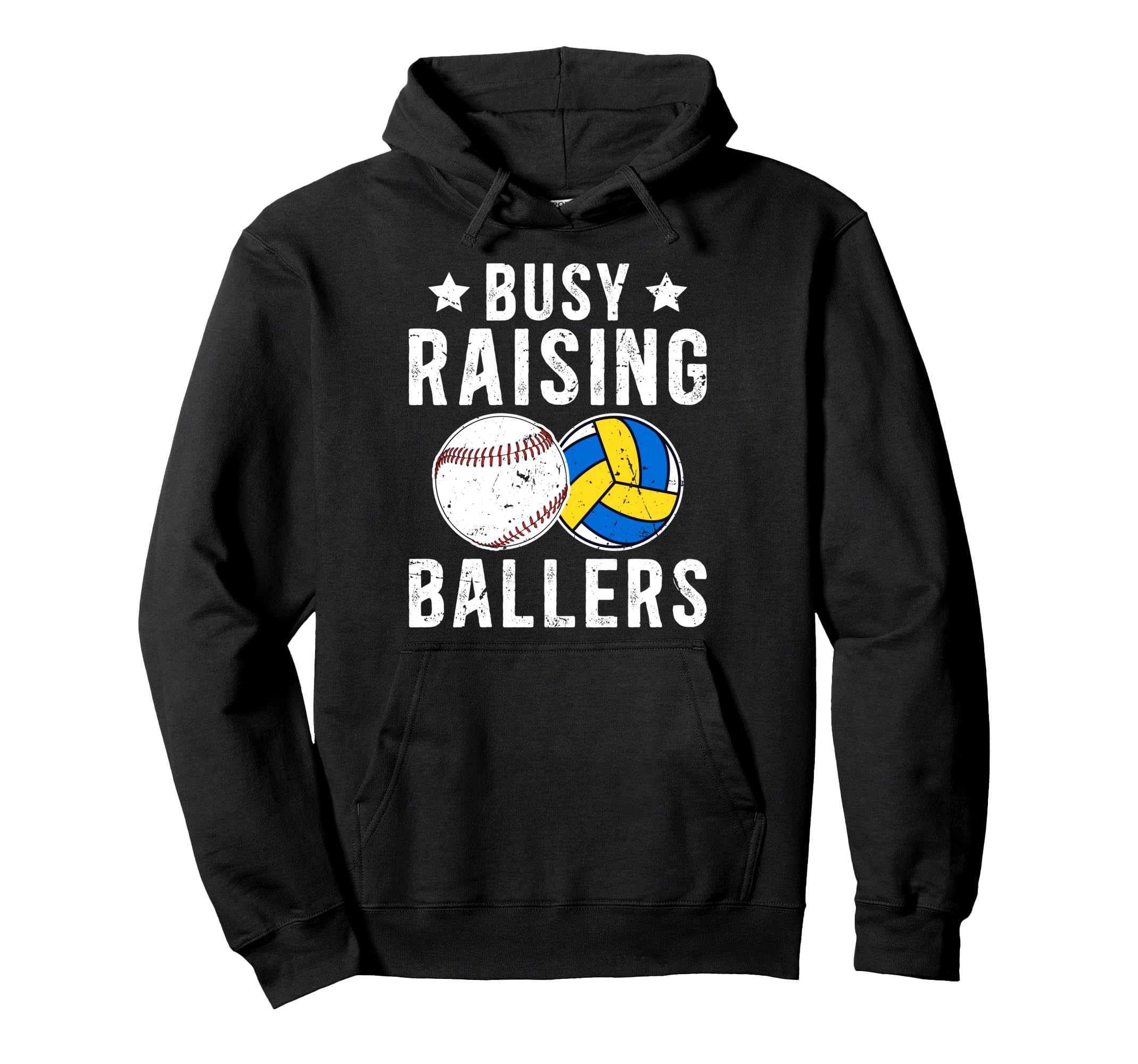 Busy Raising Ballers Volleyball Hoodie - Novelty Apparel Men Women - T-Shirt, Sweatshirt, Hoodie