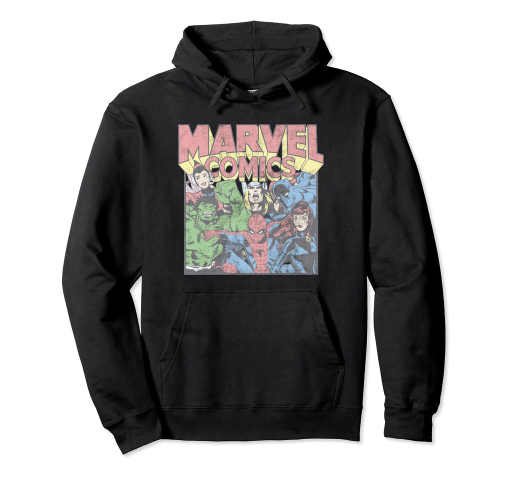 Marvel Comics Group Shot Showcase Hoodie - Streetwear Style for Adults - T-Shirt, Sweatshirt, Hoodie